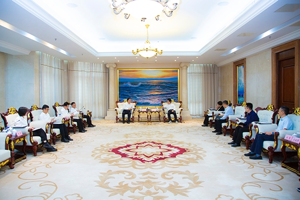 中國電信安徽公司總經(jīng)理李新穎一行來海螺集團(tuán)訪問交流